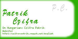 patrik czifra business card